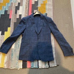 Hugo Boss blue linen sports jacket